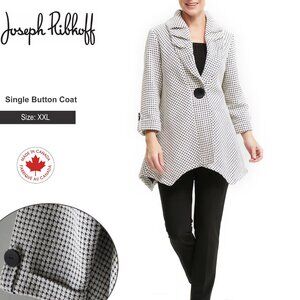 Joseph Ribkoff black and white houndstooth jacket